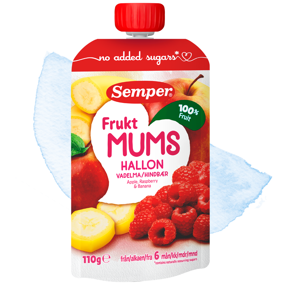 Fruktmums Hallon från Semper Barnmat