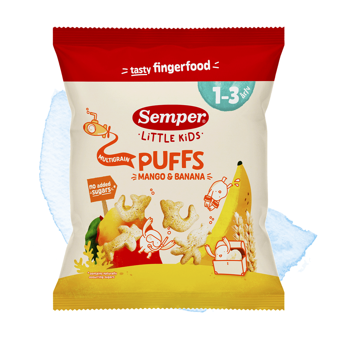 Semper Little kids Multigrain puffs Mango & banana