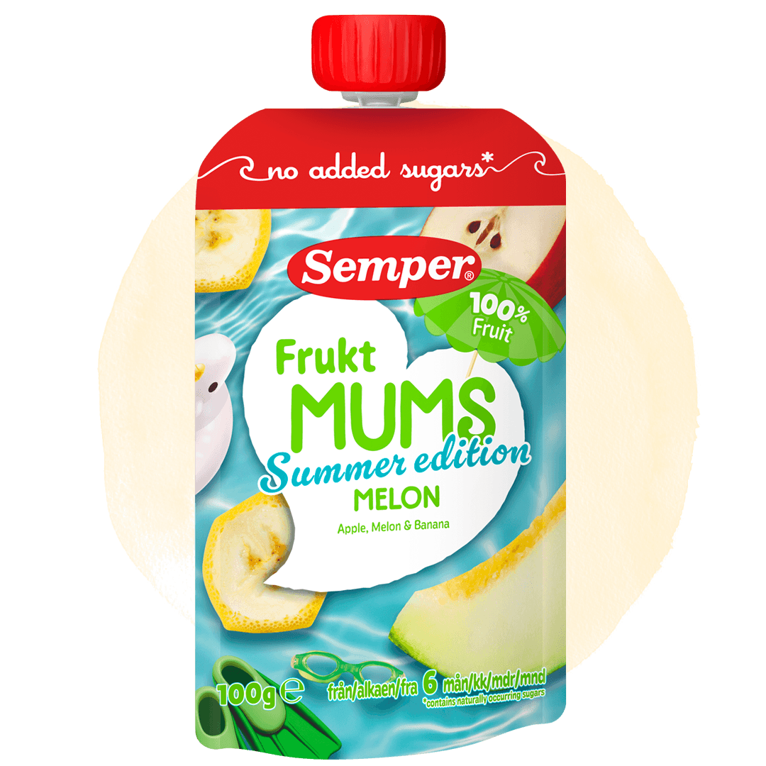 Fruktmums Melon Summer Edition 6 månader från Semper Barnmat